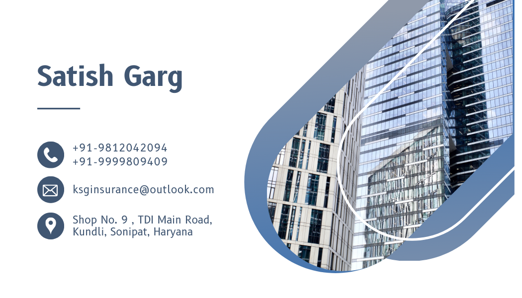 Business card design for Shree Giriraj Estates showing contact details and address