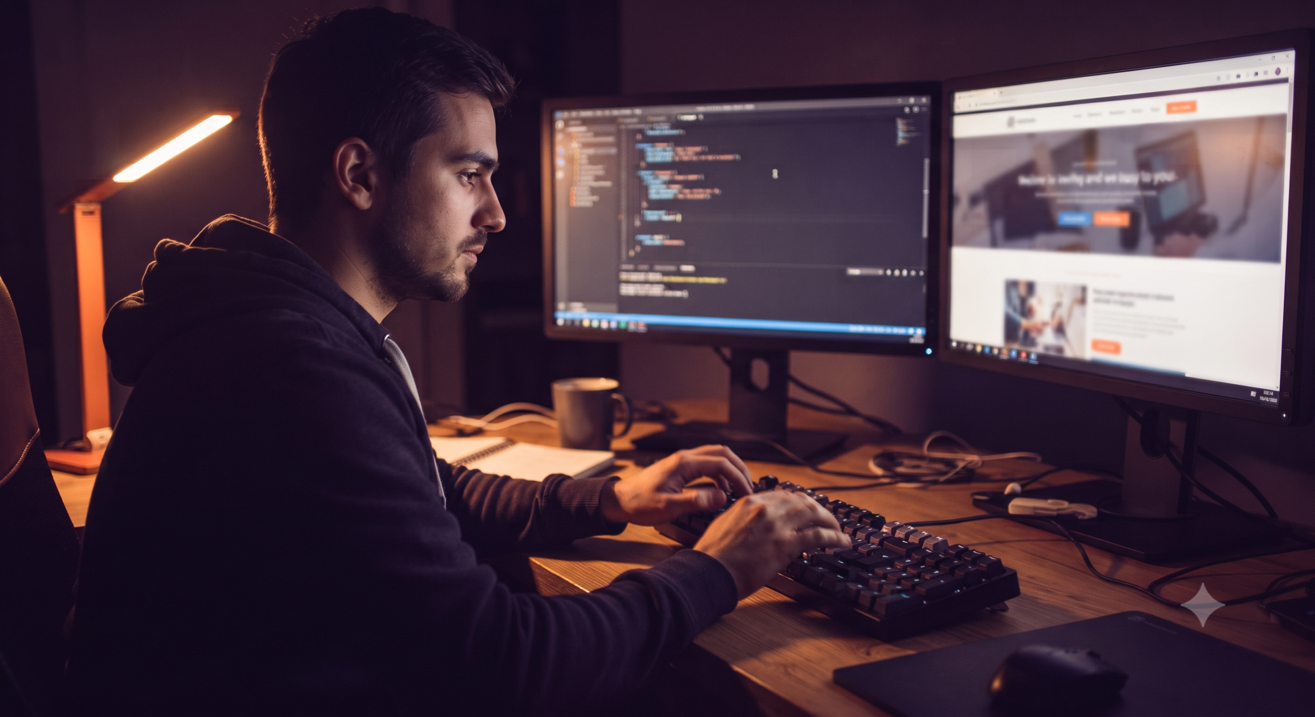 Web developer building a mobile-responsive business website